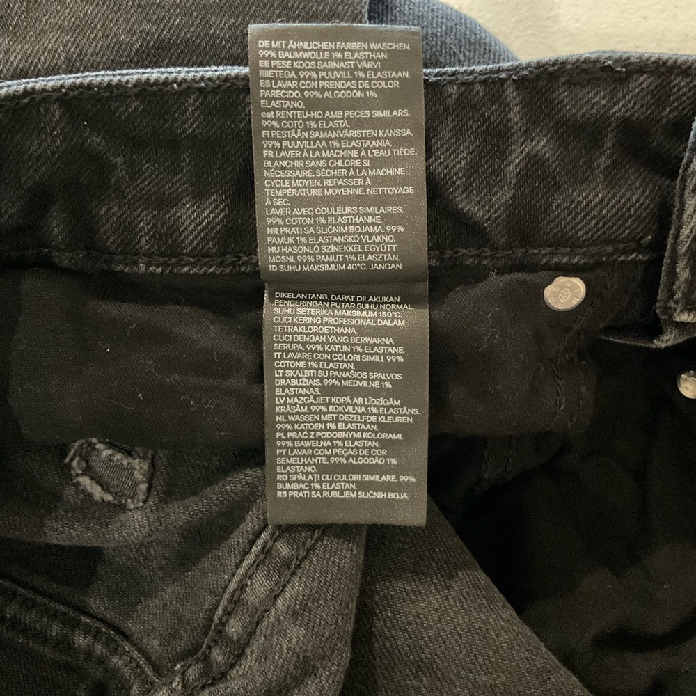 H&M No. 2 Essentials Jeans Black Wash Denim Regular Fit Men’s Size 29/32 - Picture 11 of 13